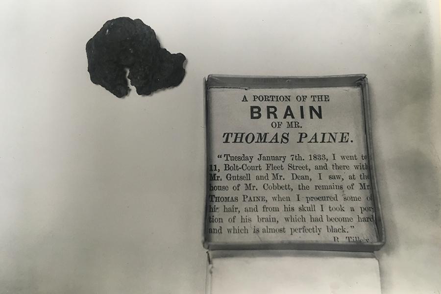 A portion of the brain of Mr. Thomas Paine from the ITPS archives.