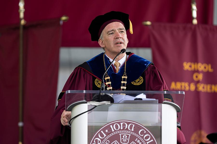 Iona University President Seamus Carey, Ph.D.-Commencement 2022