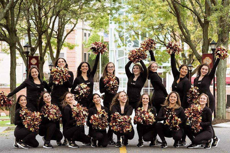 The dance team outside of the North Ave. entrance.
