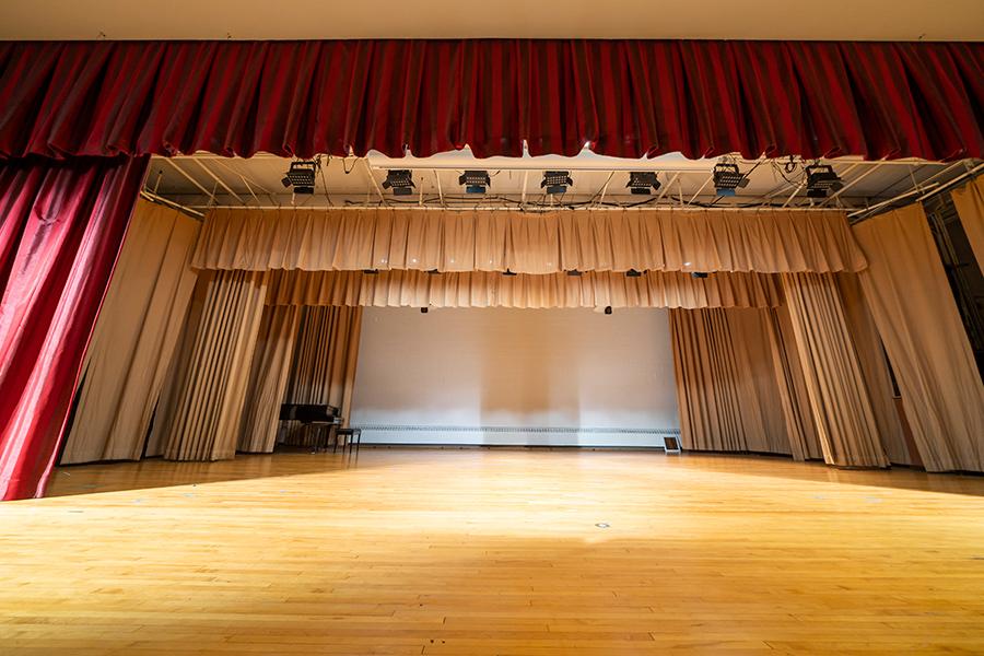 The stage in Murphy Auditorium
