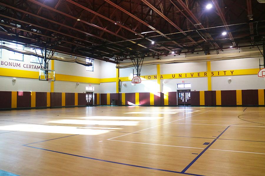 The Mulcahy Gym facing the courts.
