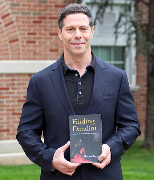 Tom Ruggio with his book, Finding Dandini.