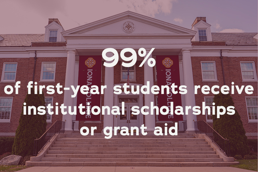 99% of first-year students receive instiutional scholarships or grant aid.