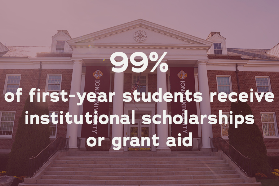99% of first-year students receive instiutional scholarships or grant aid.