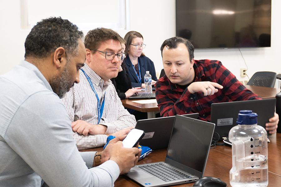 Bronxville teachers participating in an AI outreach session