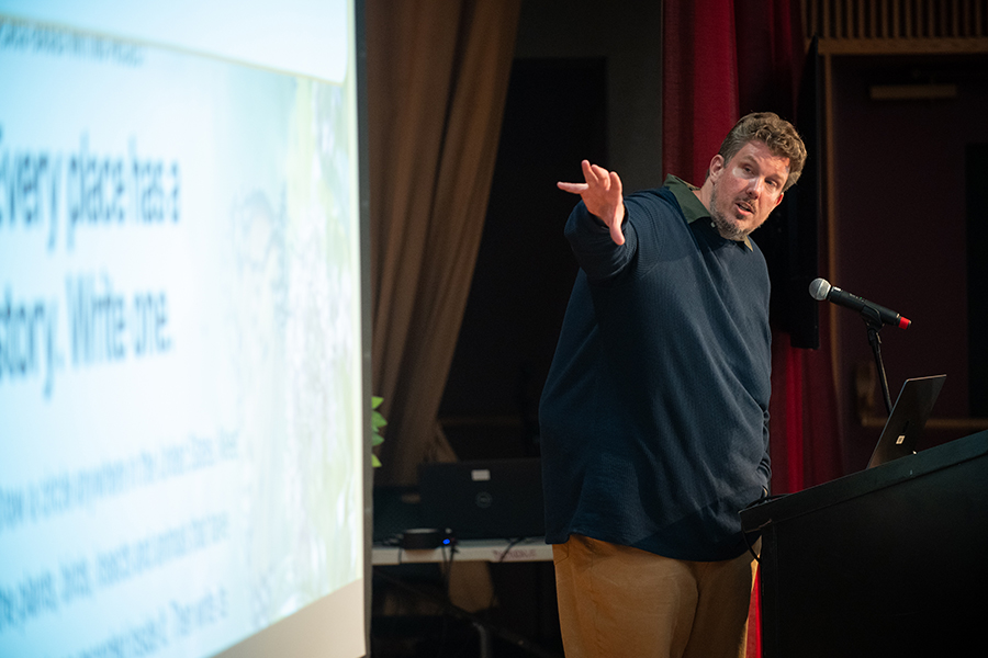 Marc Watkins presents at The Future of AI in Education conference.
