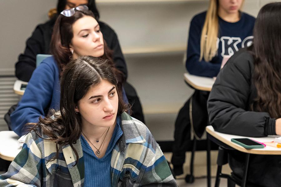 Students in a psychology class.