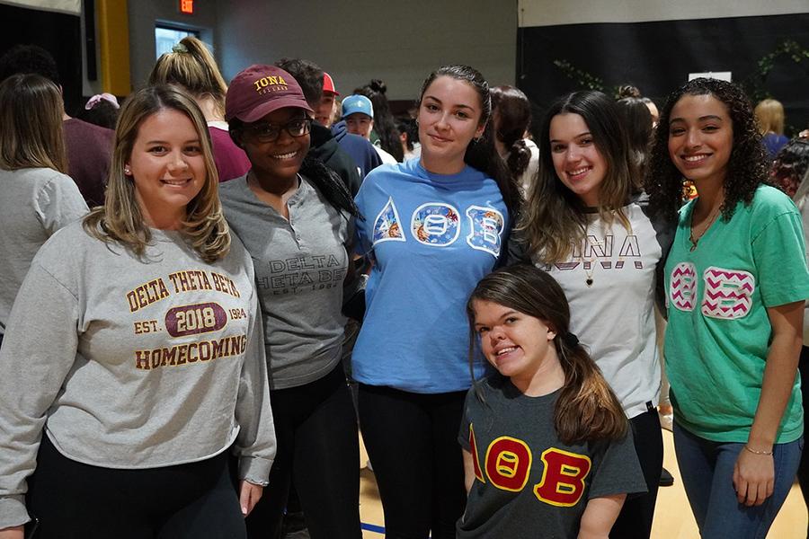 Members of Delta Theta Beta at the involvement fair.