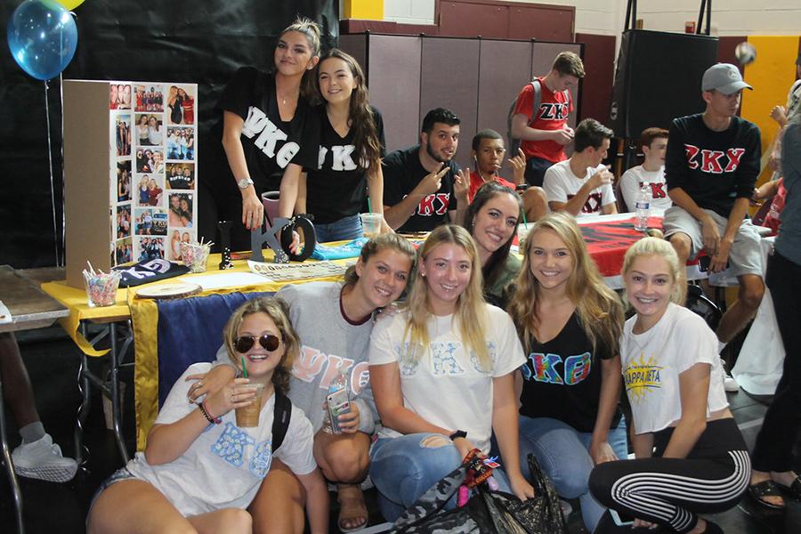 The members of Psi Kappa Theta at the involvement fair.