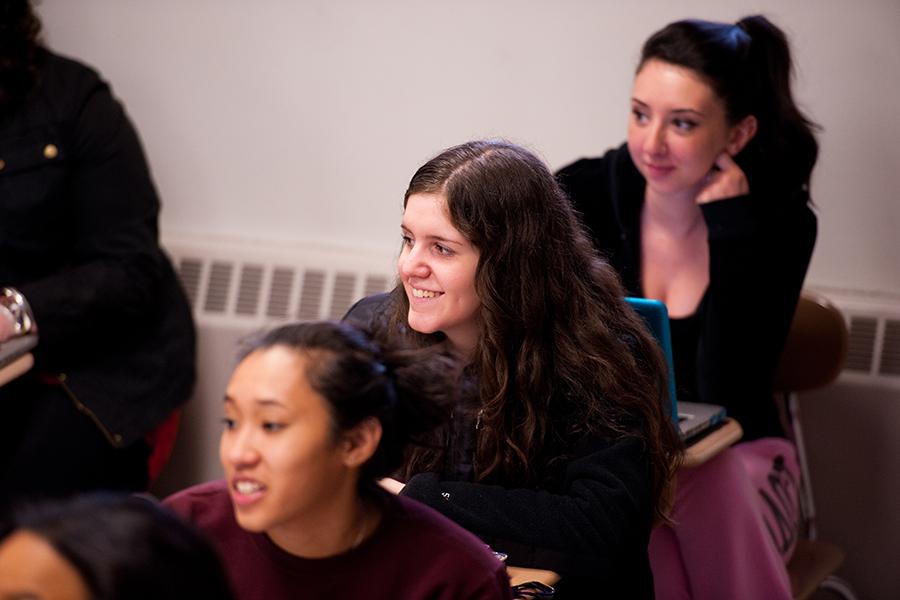 Students engage in their non-profit public relations class.