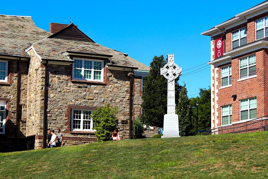 The Celtic Cross stands on East Hill.