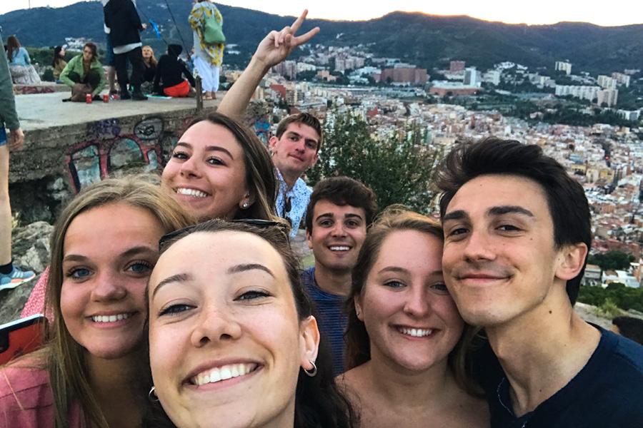 Students study Spanish in Barcelona.