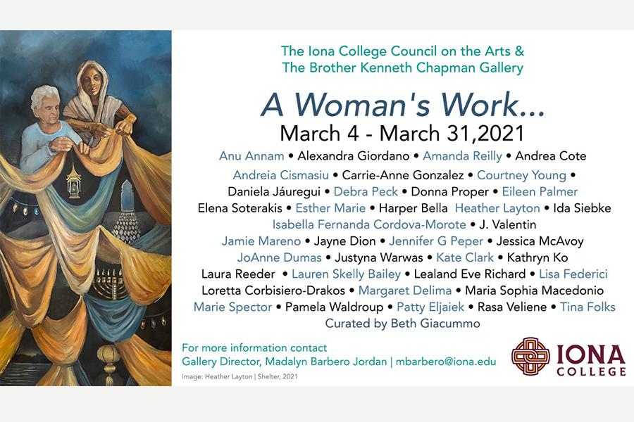 Flyer for A Woman's Work Exhibit.