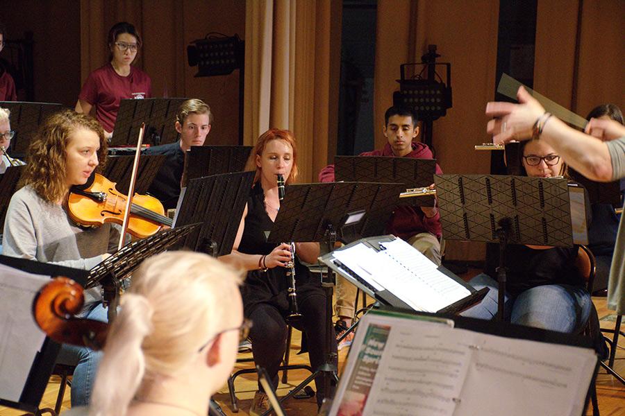 The orchestra at Iona University.