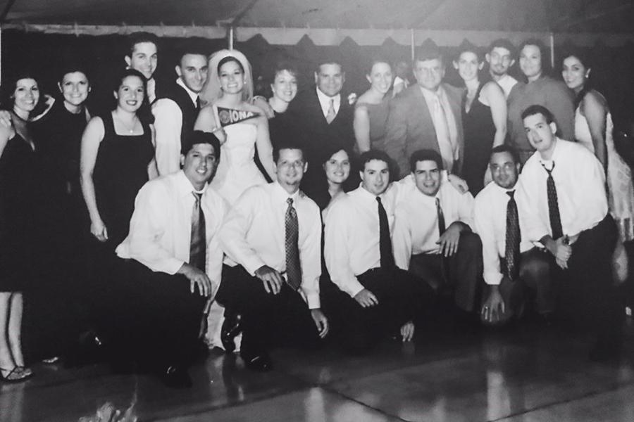 Diana and Domenico at their wedding party