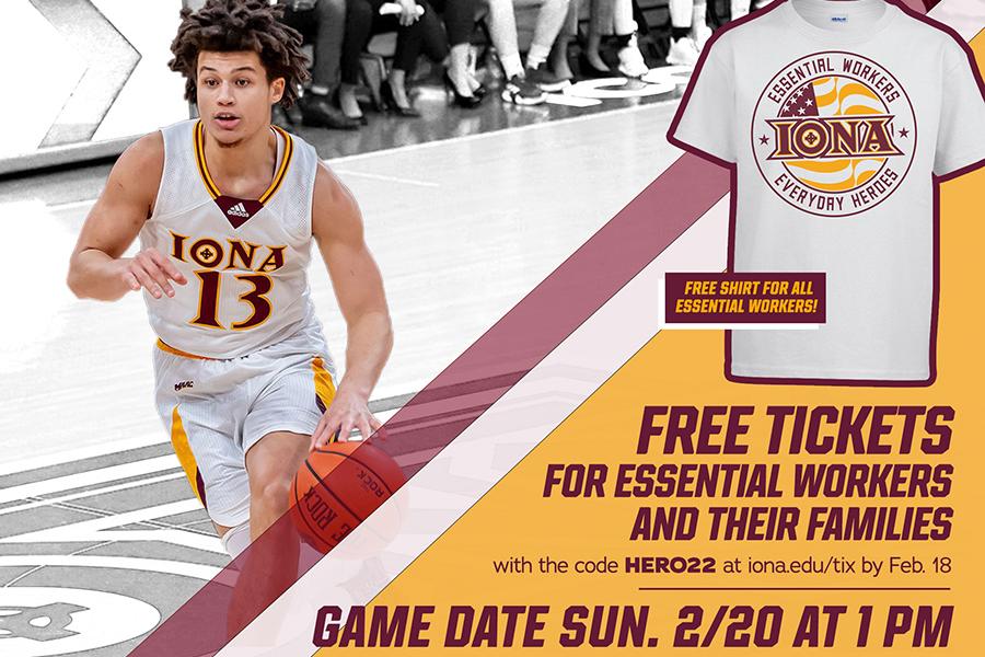 Free tickets for essential workers at Sunday's game.