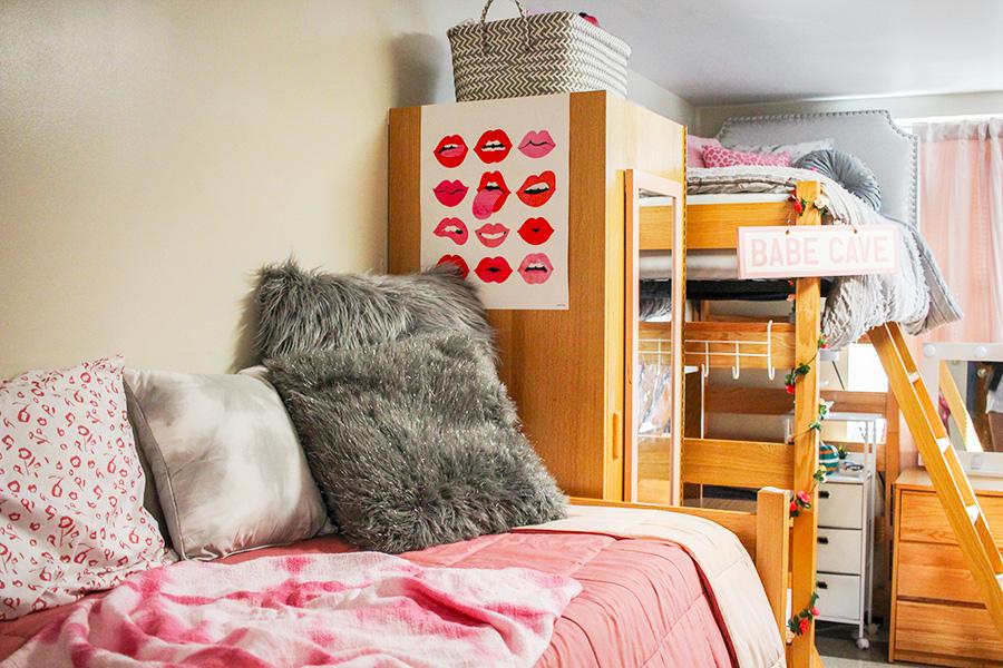 A dorm room in Loftus Hall.