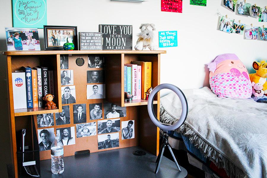 A desk in the North Ave. residence hall.