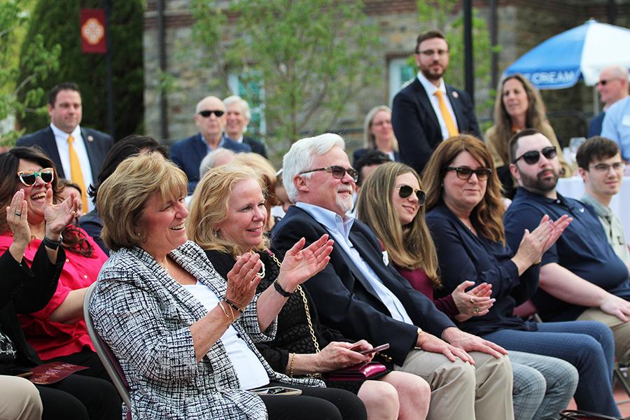 The Murphy Family attends the Murphy Green dedication.