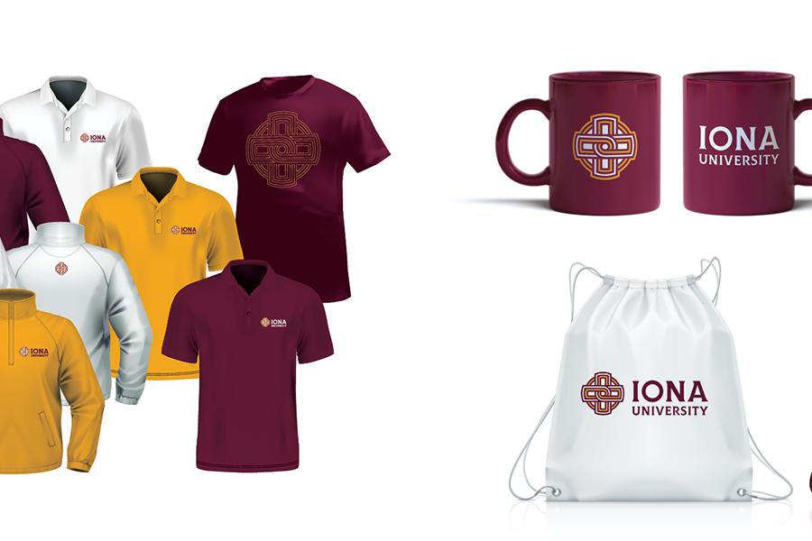 Iona University merchandise.