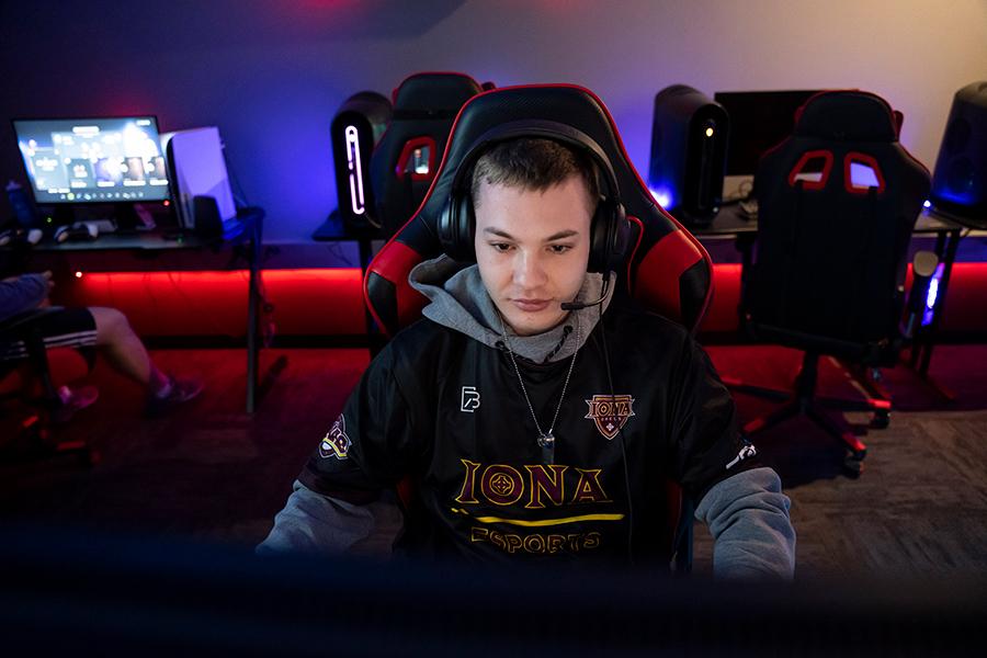 An esports player competes in a game.