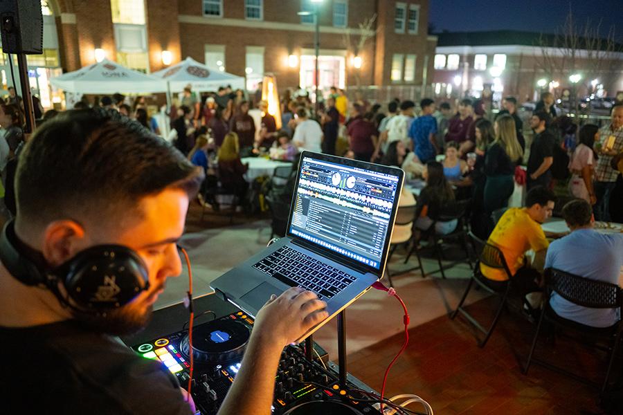 DJ Kellz spins at a GaelGate on Murphy Green.