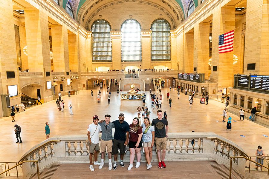 Students visiting Grand Central Station in NYC.