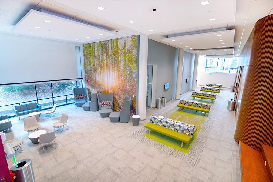 The common area in the Kelly Center