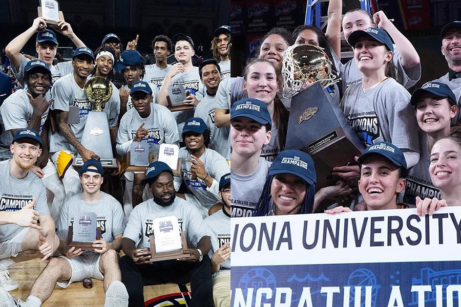 Men's and women's MAAC basketball champions.