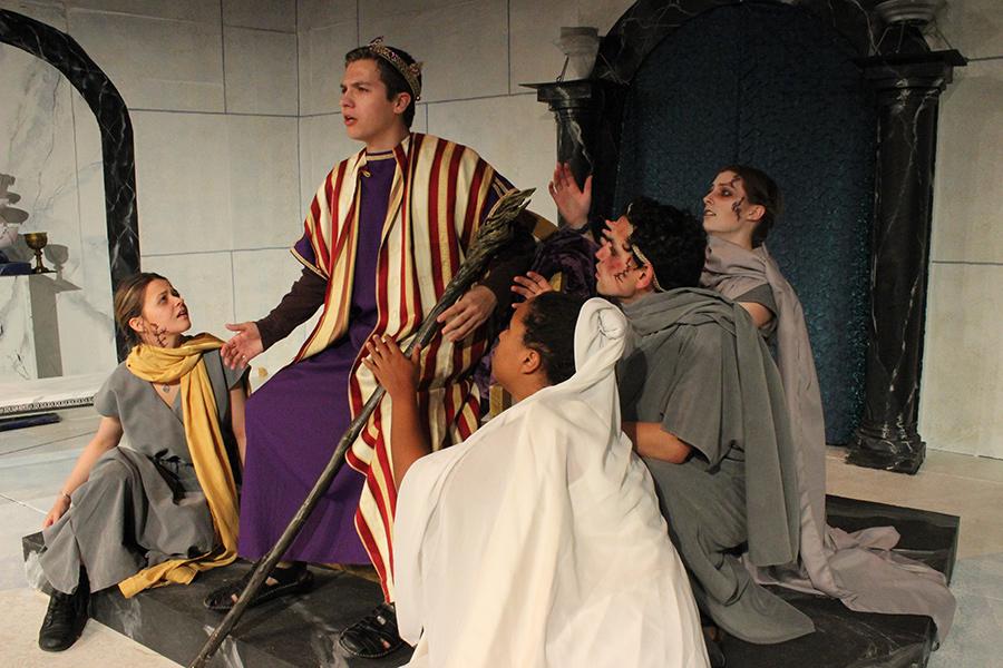A scene from the Oedipus the King performance.