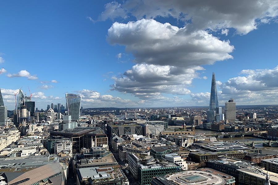The London Skyline on a sunny day.