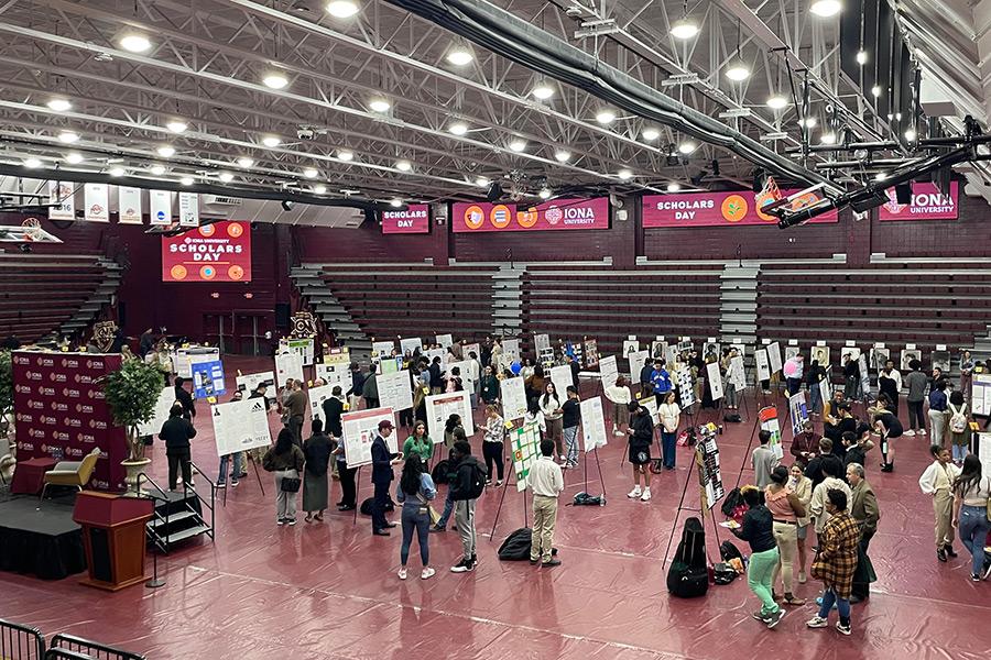 Overhead view of the 2023 Iona Scholars Day.