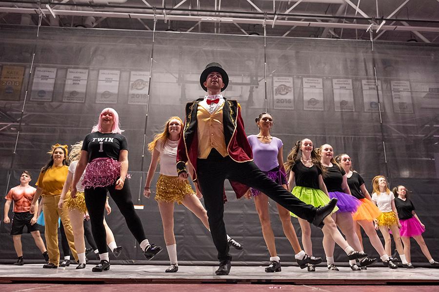 The Irish Dance team performing in a variety of fun costumes.