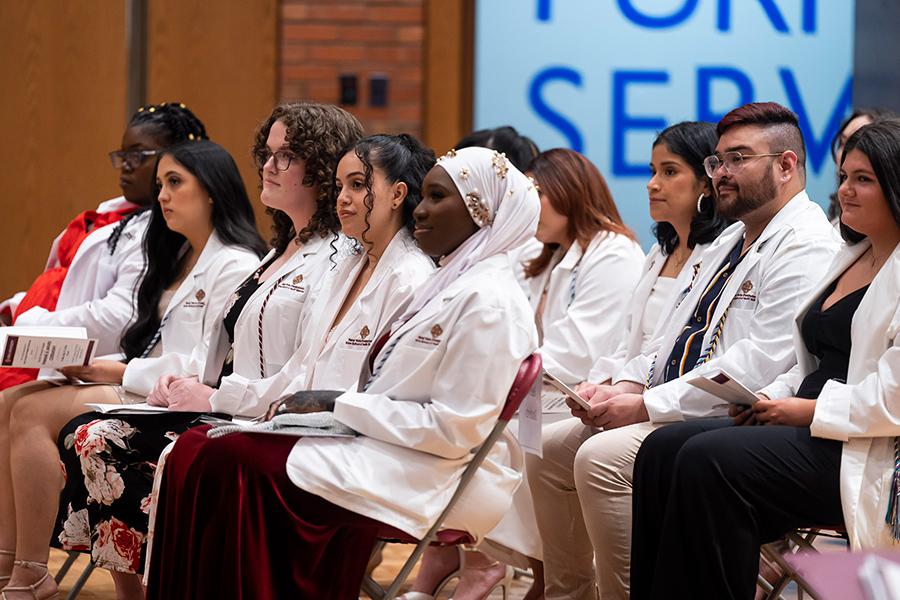 The nursing class of 2023 sitting at the pinning ceremony.
