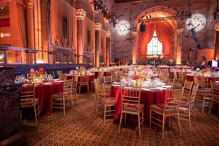 The 2023 Gala table settings.