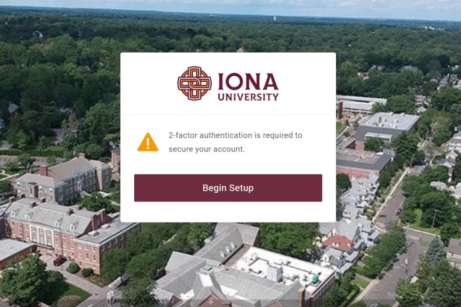 OneLogin Iona University two factor notice