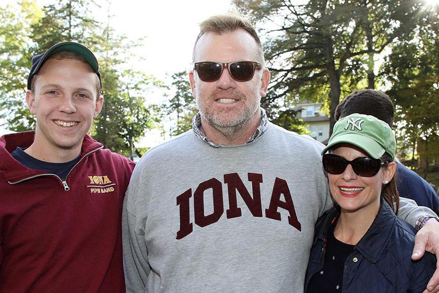 An Iona family at homecoming.