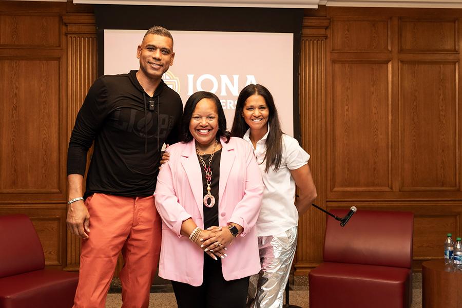 Allan Houston, Dr. Munsch and Tammi Houston.