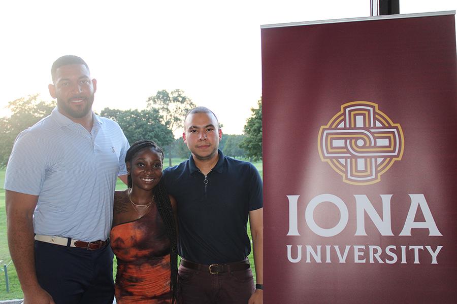 Three current scholarship recipients: Johjanser Reinoso, Elecia Wilson and Juan Gomez