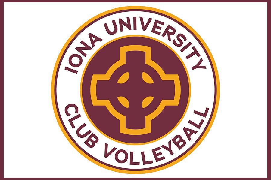 Club sports logo for volleyball.