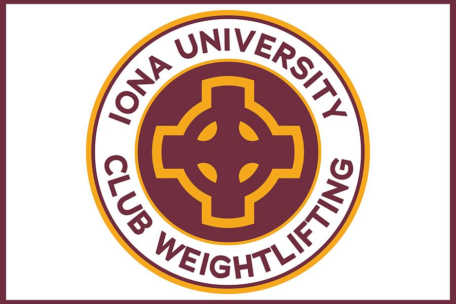 Club sports logo for weightlifting.