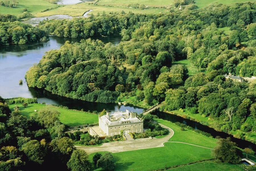 Westport House Estate aerial view.