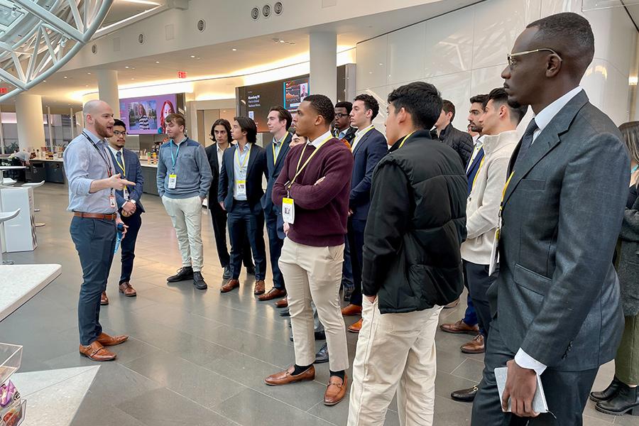 Students visit Bloomberg.