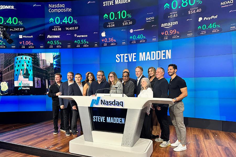 The Steve Madden team celebrate 30 years of being traded as a public company.