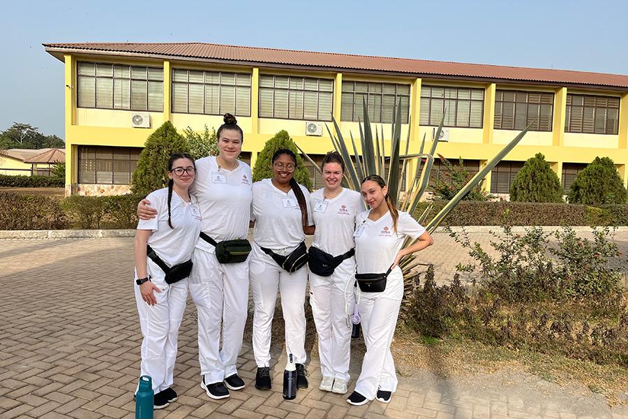 Nursing students at the Holy Family Nursing & Midwifery Teaching College in Berekum, Ghana