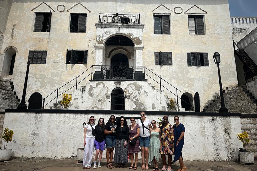 Visiting the Elmina Castle and Slave Dungeons.