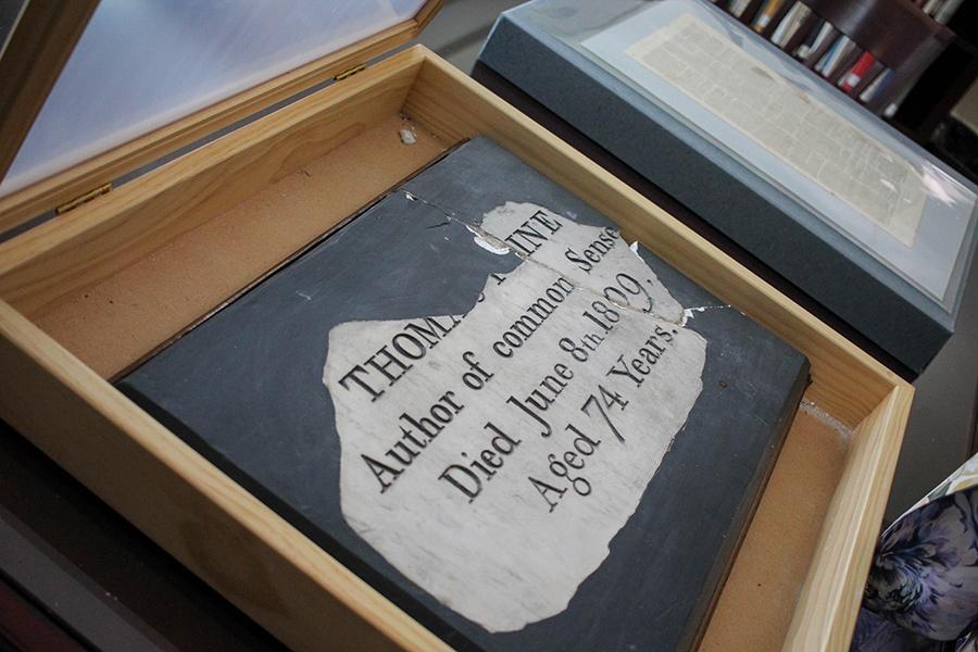 Thomas Paine's tombstone.