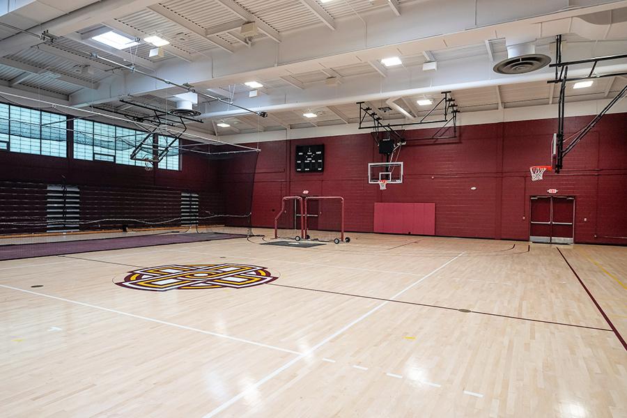 The basketball courts at Bronxville.