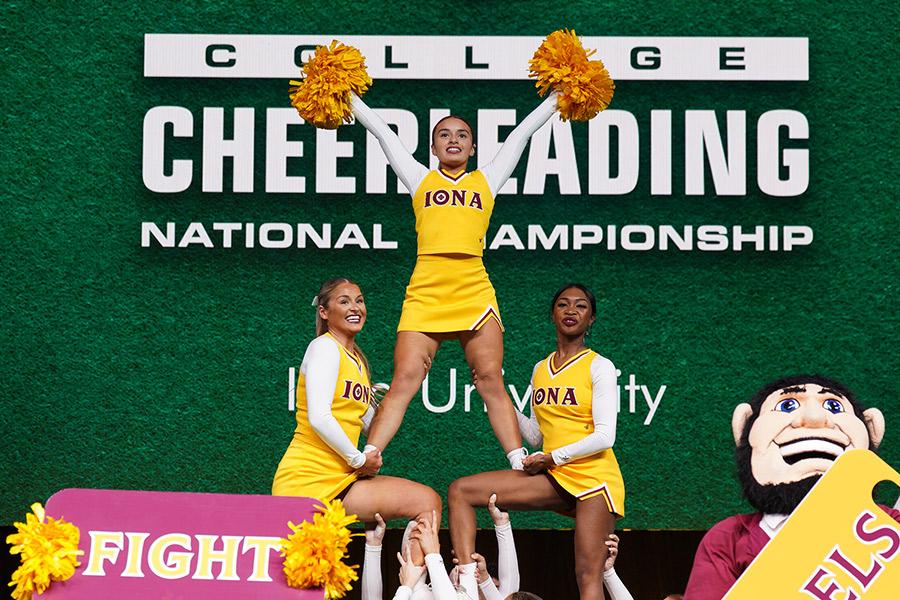 The Cheer Team competing at nationals in 2026.