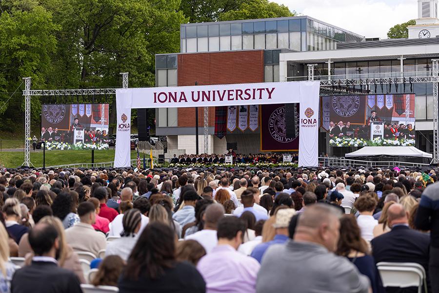 The 2026 Iona University Commencement ceremony.